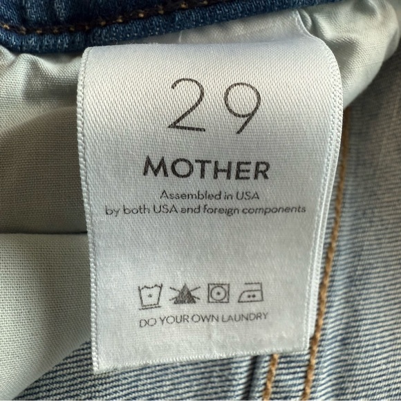 MOTHER The Mid Rise Dazzler Ankle Fray Medium Blue Wash 29 - Picture 4 of 13